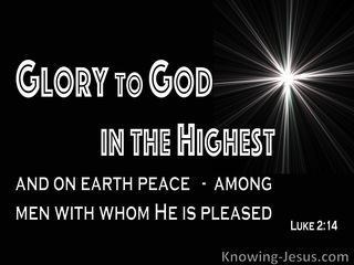 Luke 2:14 Glory To God In The Highest And Peace On Earth (black)